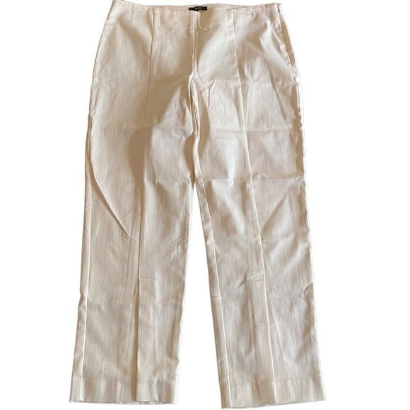 Drew NEW white sloan pants size 12 ankle ponte zip side - Picture 1 of 10
